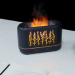 200ML USB Wood Flame Air Humidifier