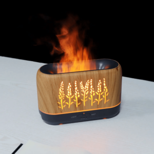 200ML USB Wood Flame Air Humidifier